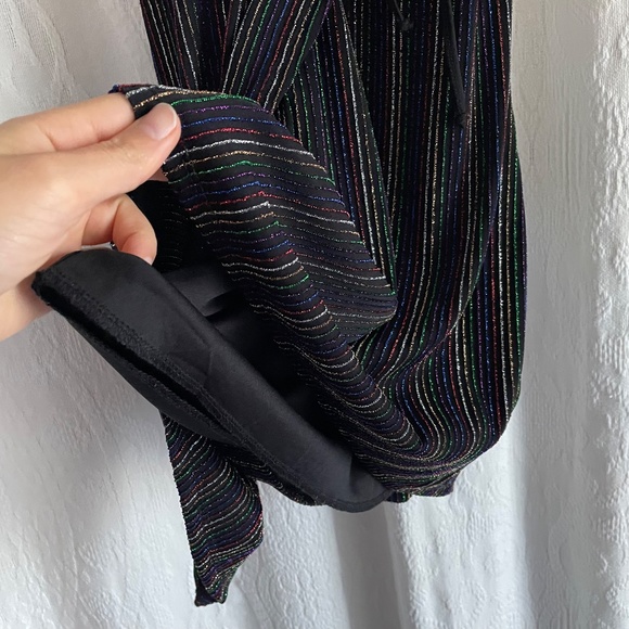 Francesca's Festive Sparkly Striped Dress - Picture 6 of 9